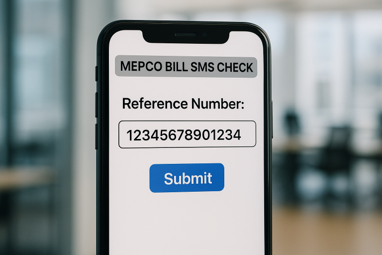 MEPCO Bill SMS Check Method 2025